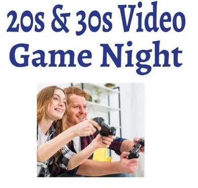 Picture of young woman and young man playing video games