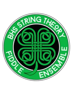 Green circular logo of BHS String Theory Fiddle Ensemble