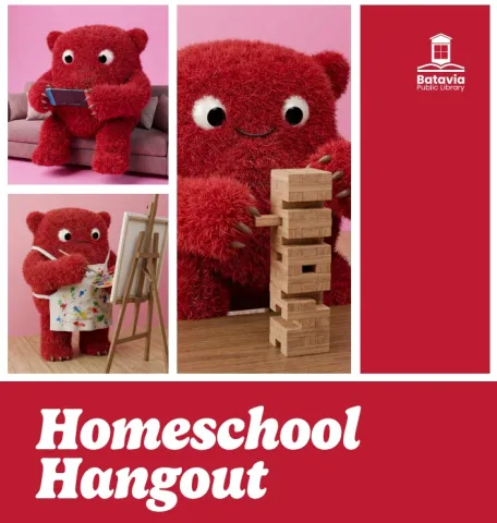 Red monster playing games.