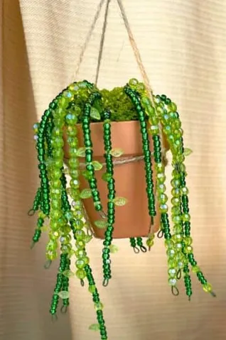 Example image of beaded vine desk plant