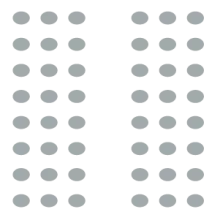 Rows of chairs with a center aisle.